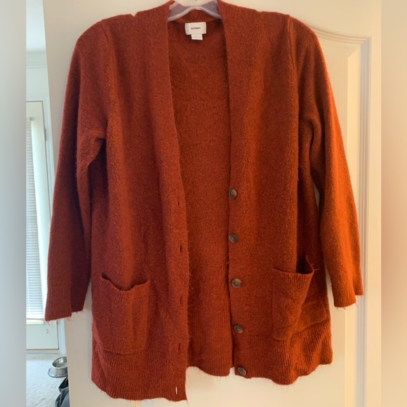 Red Button up Cardigan - Picture 2 of 5